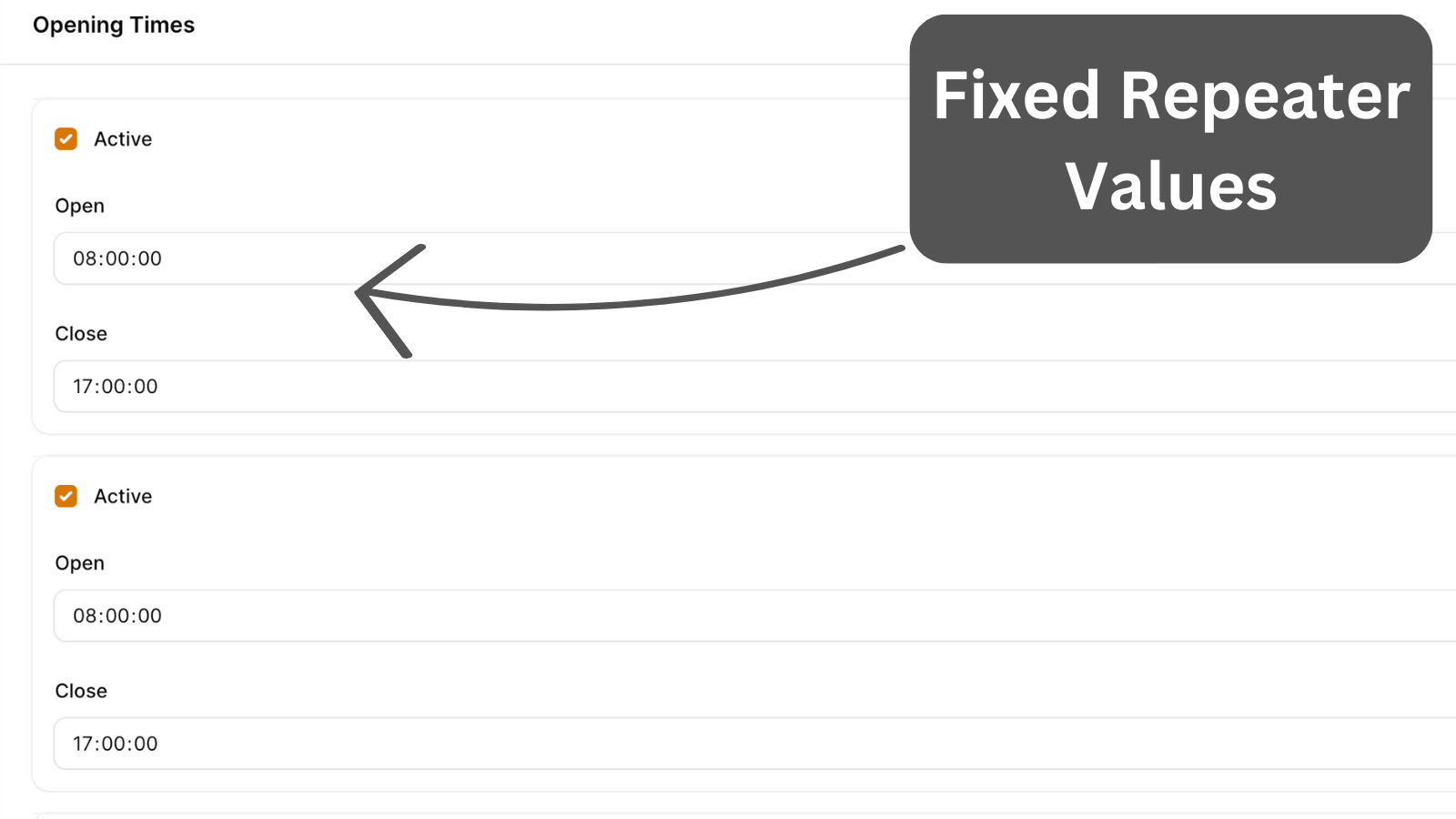 Filament Repeater - Pre-defined Values