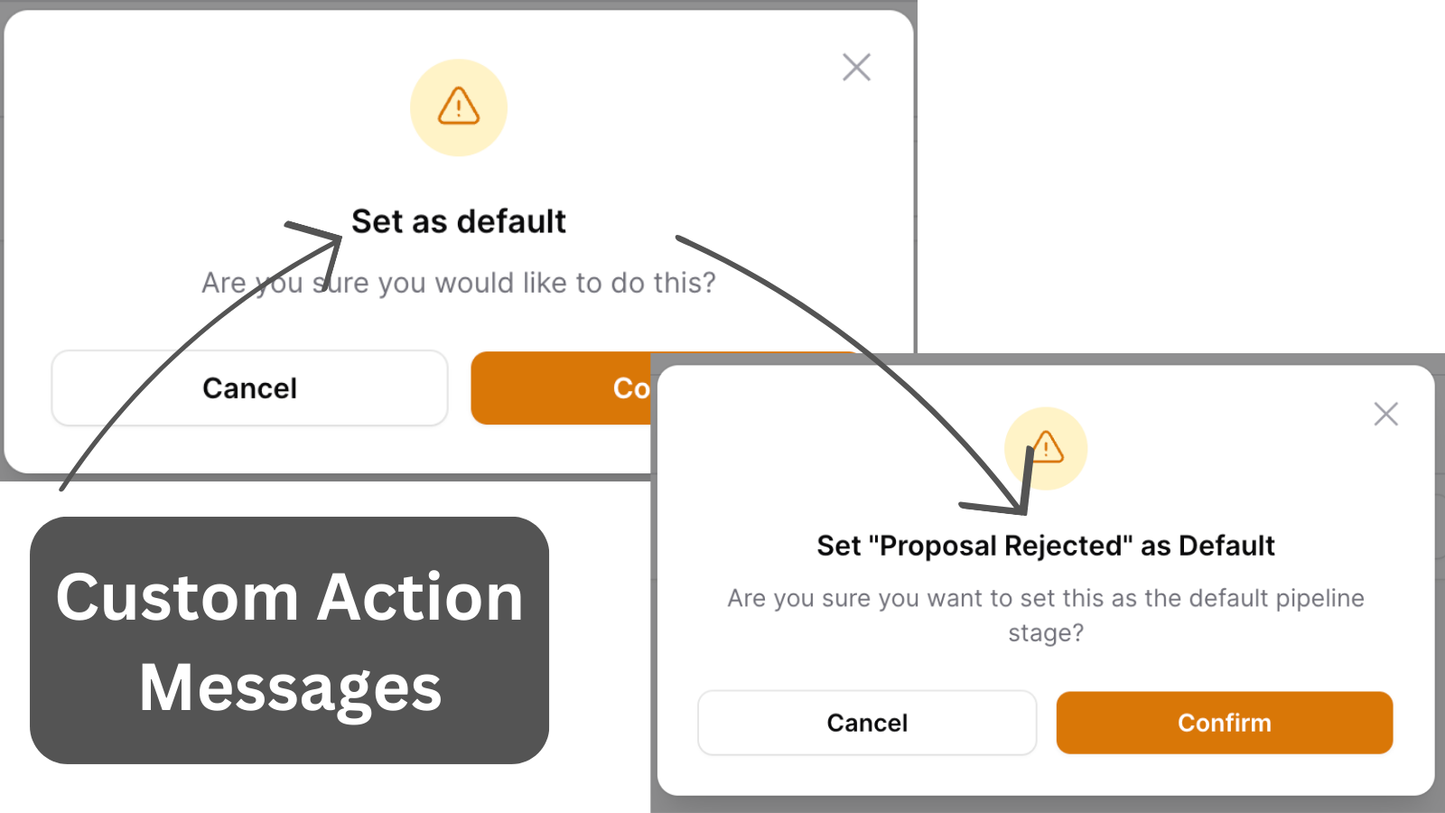 Custom Title or Description in Action Confirmation Dialog