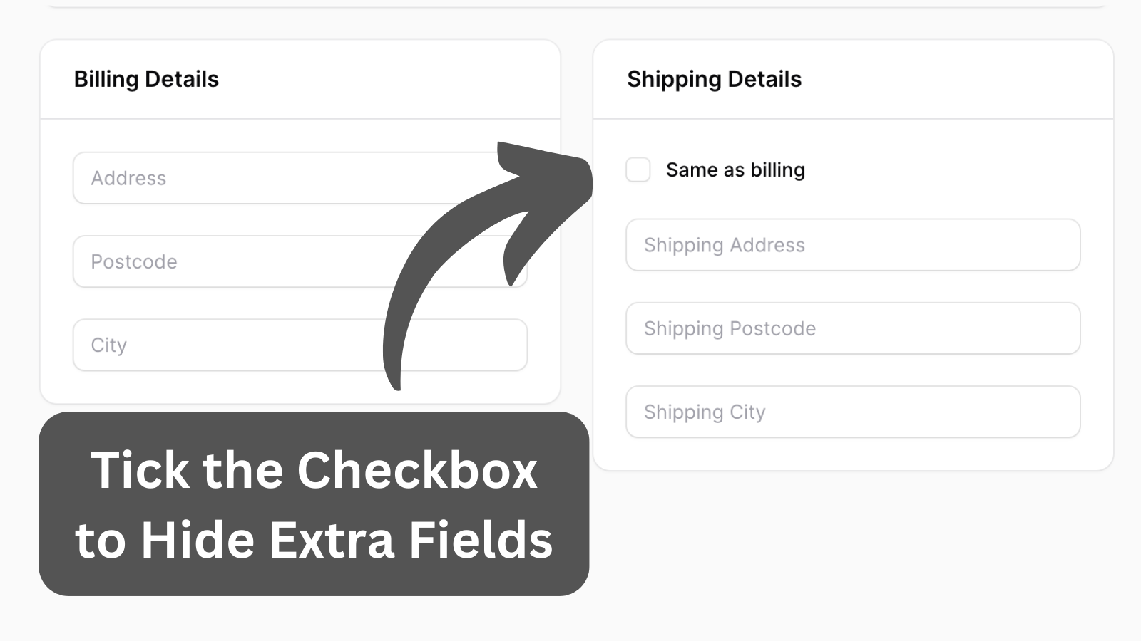 Order Shipping Address: Same as Billing