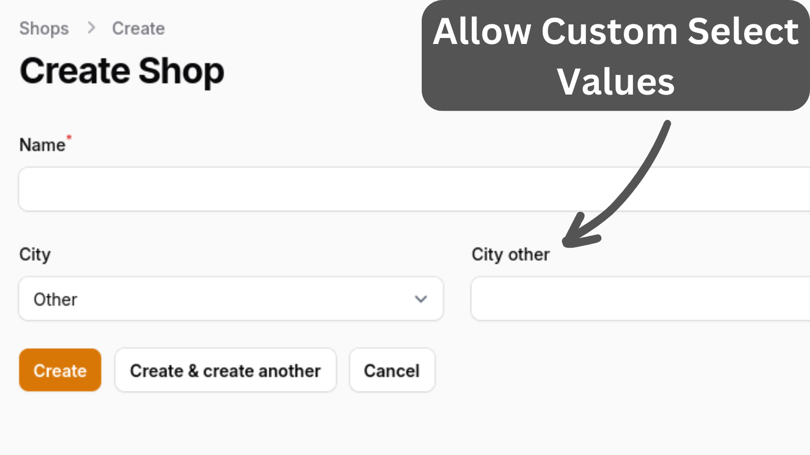 Select Value “Other” with Free-Form Text Input