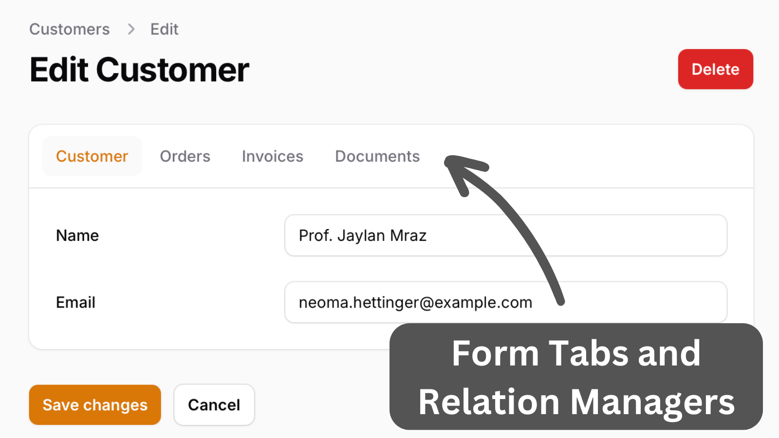 Filament Form with Tabs: Add Relation Managers as Tabs