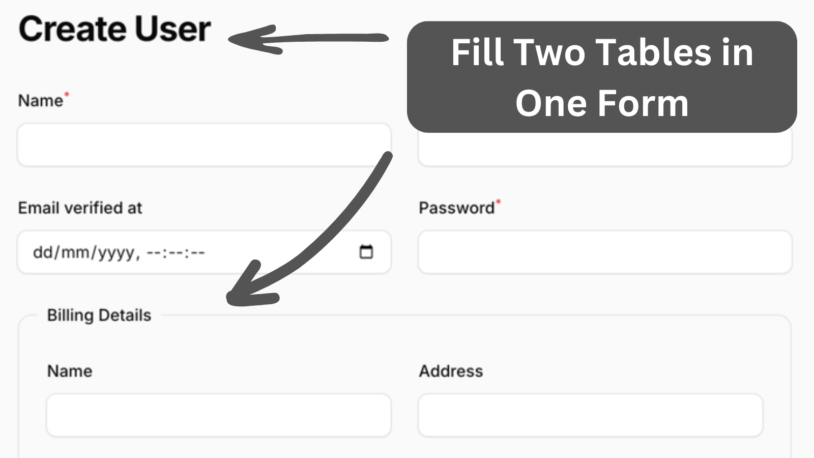 Filament: Save Form Data in Multiple DB Tables