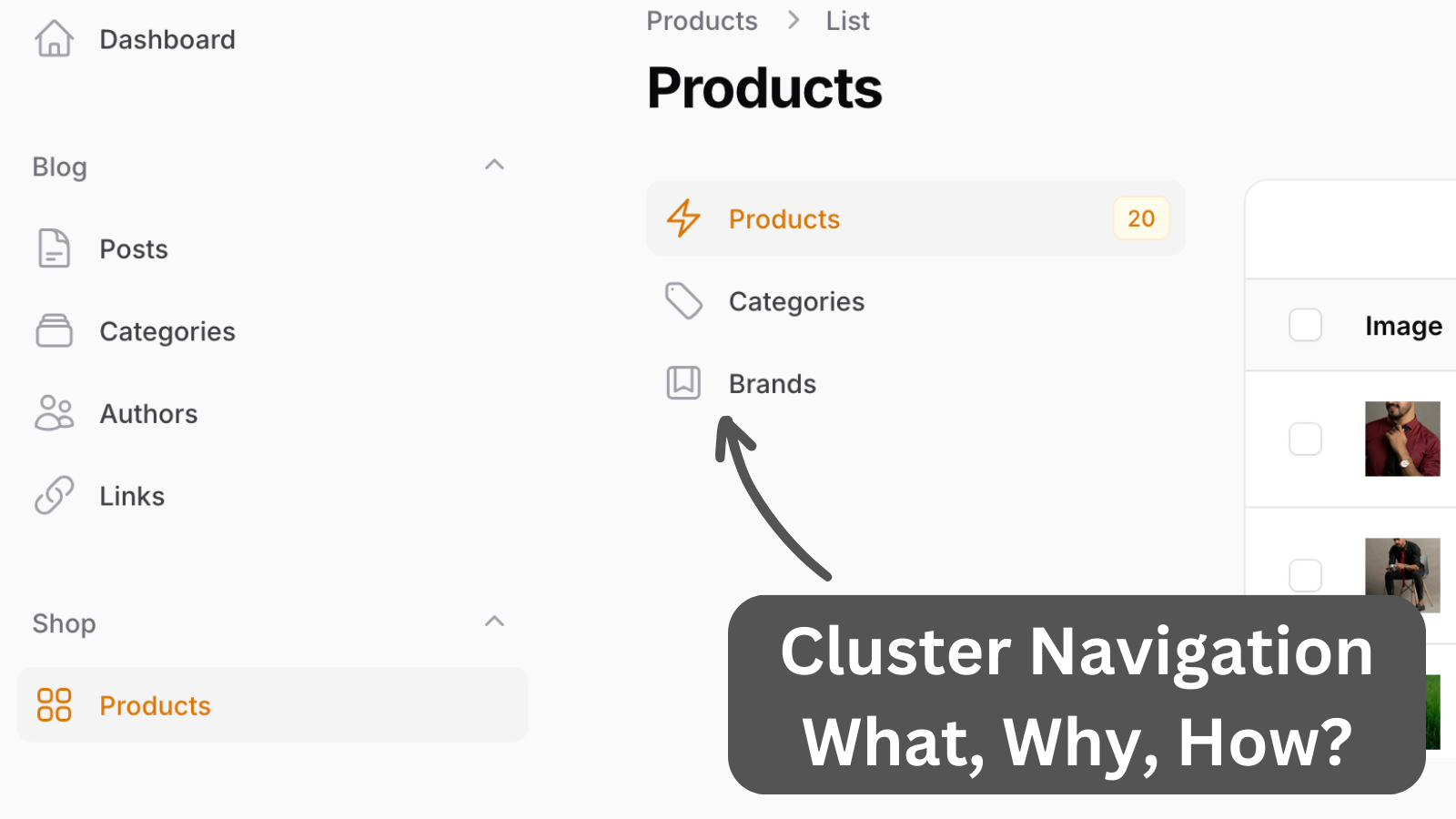 Filament Navigation with Clusters: Main Things You Need to Know