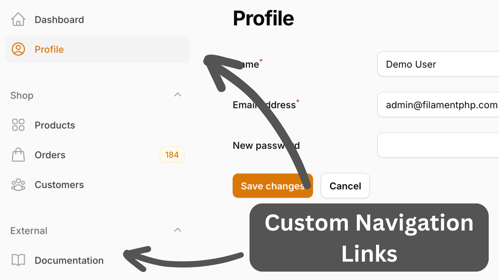 Filament: Add Custom Navigation Items