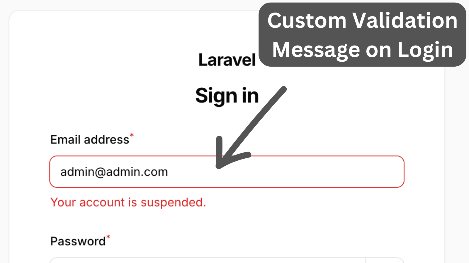 Filament Login Extra Validation: Check if User is Suspended